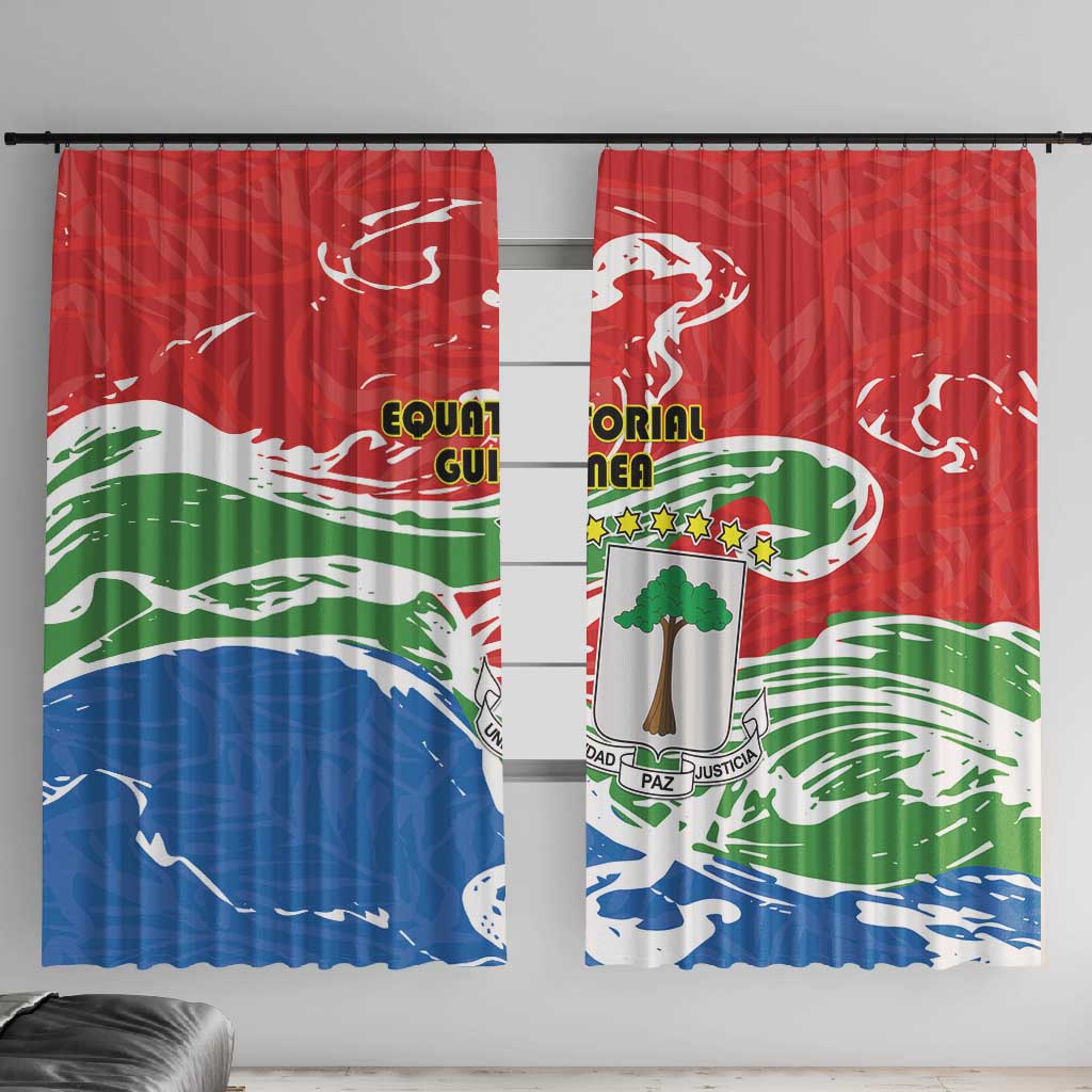 Equatorial Guinea Window Curtain Happy Independence Day - African Pride