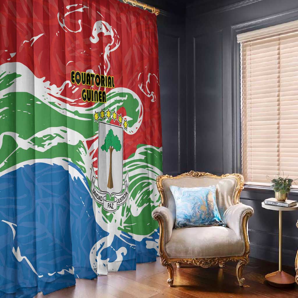 Equatorial Guinea Window Curtain Happy Independence Day - African Pride