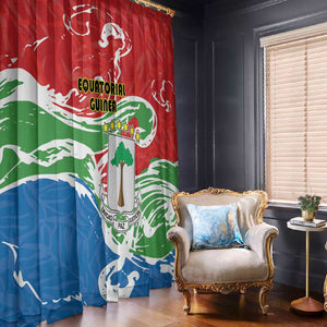 Equatorial Guinea Window Curtain Happy Independence Day - African Pride