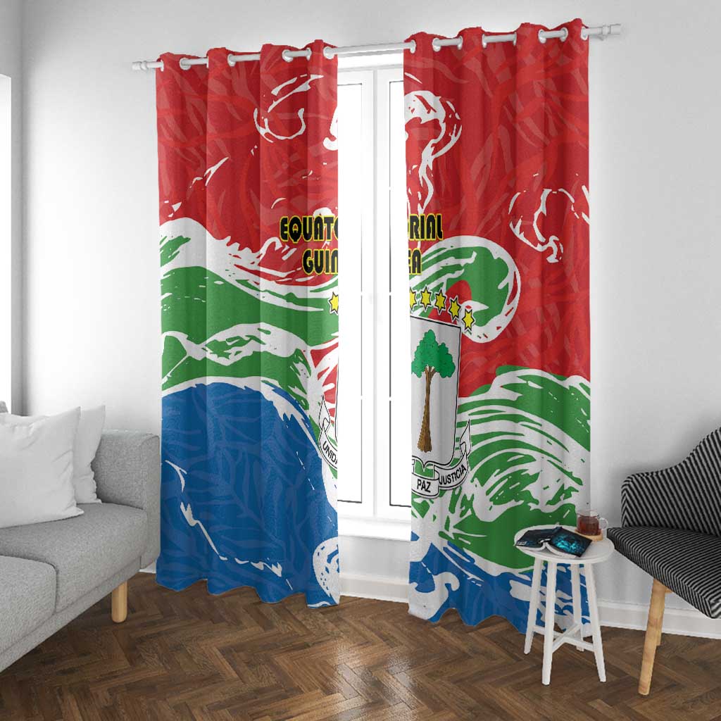 Equatorial Guinea Window Curtain Happy Independence Day - African Pride