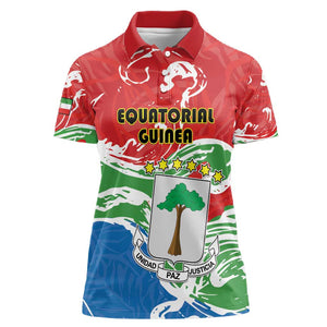Equatorial Guinea Personalized Women Polo Shirt Happy Independence Day - African Pride