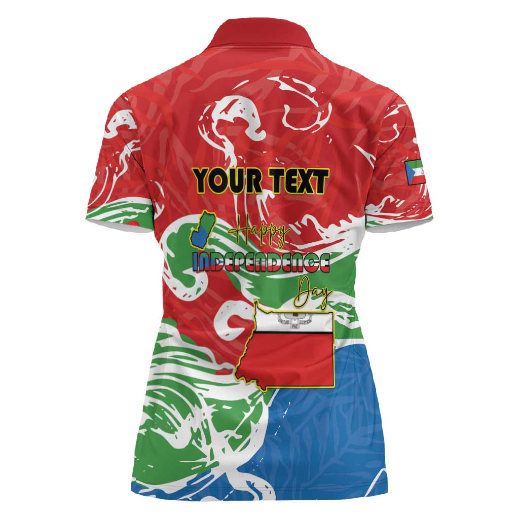 Equatorial Guinea Personalized Women Polo Shirt Happy Independence Day - African Pride