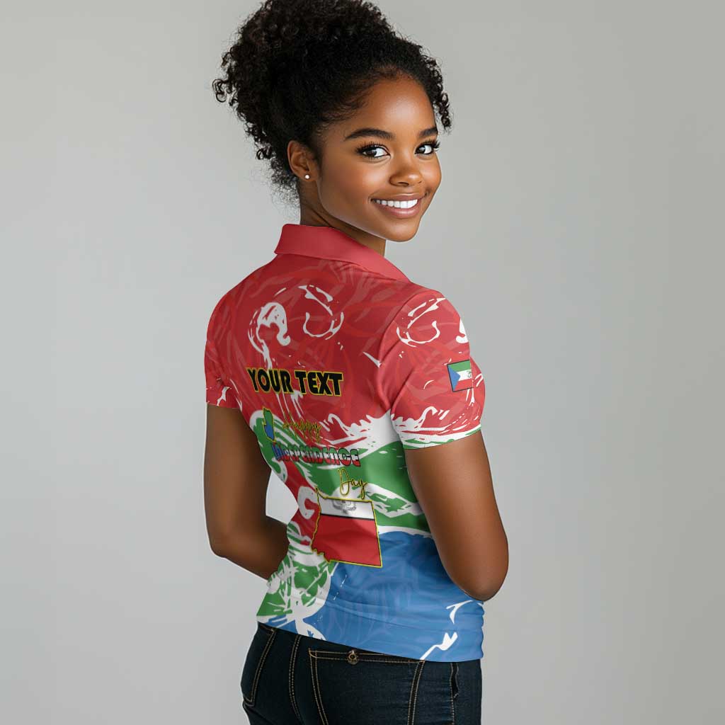 Equatorial Guinea Personalized Women Polo Shirt Happy Independence Day - African Pride