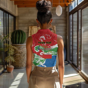 Equatorial Guinea Personalized Women Sleeveless Polo Shirt Happy Independence Day - African Pride