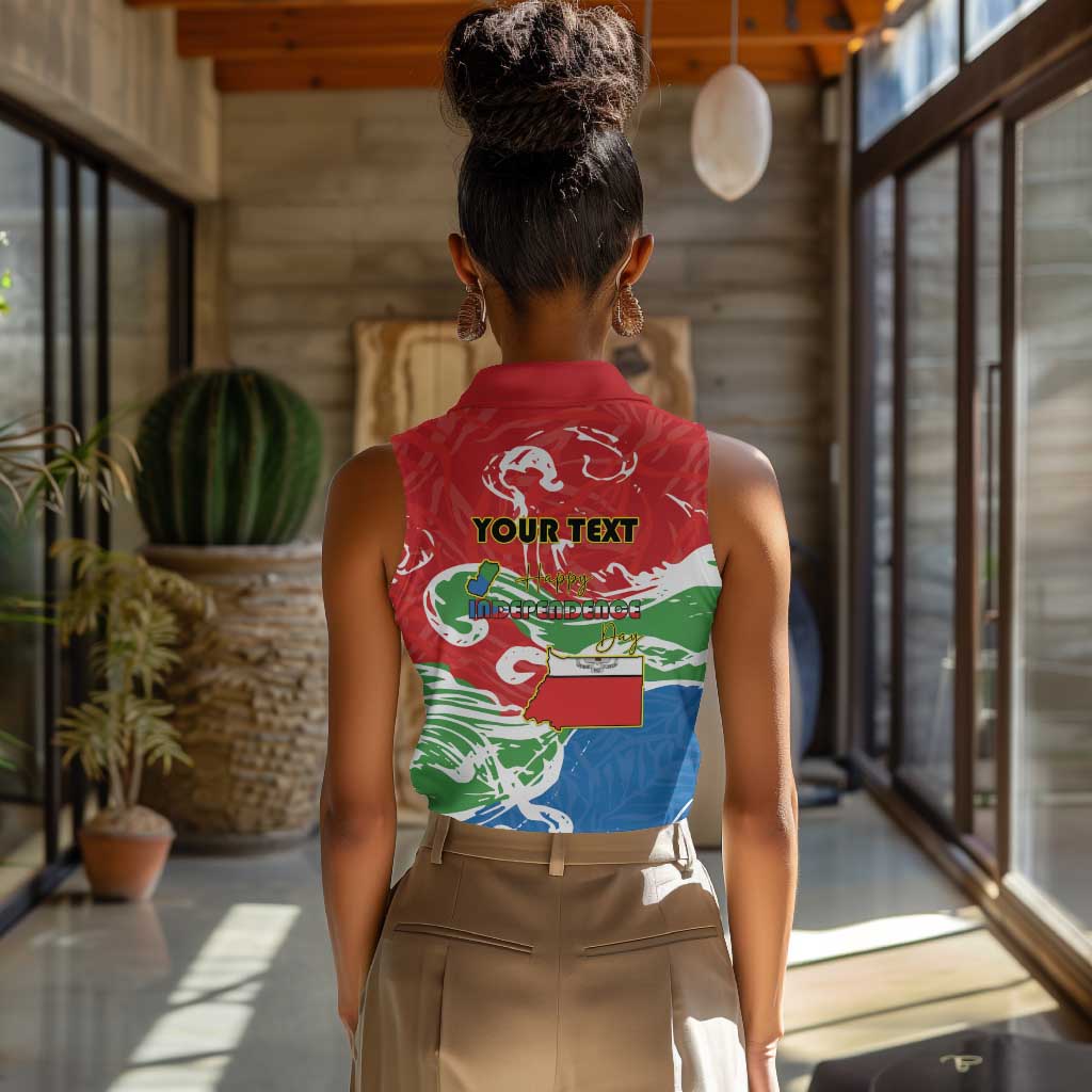 Equatorial Guinea Personalized Women Sleeveless Polo Shirt Happy Independence Day - African Pride