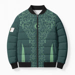 Custom Algeria Football Bomber Puffer Jacket Come On Greens