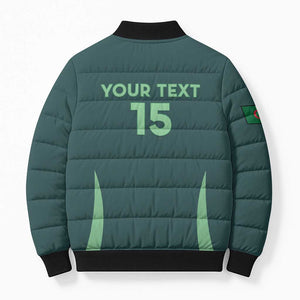Custom Algeria Football Bomber Puffer Jacket Come On Greens