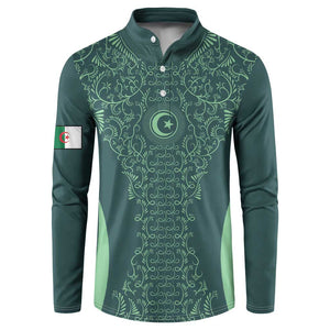 Custom Algeria Football Button Sweatshirt Come On Greens