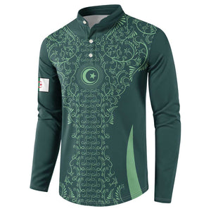 Custom Algeria Football Button Sweatshirt Come On Greens