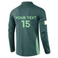 Custom Algeria Football Button Sweatshirt Come On Greens