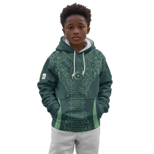 Algeria Football Custom Kid Hoodie Go Greens Go - African Pride
