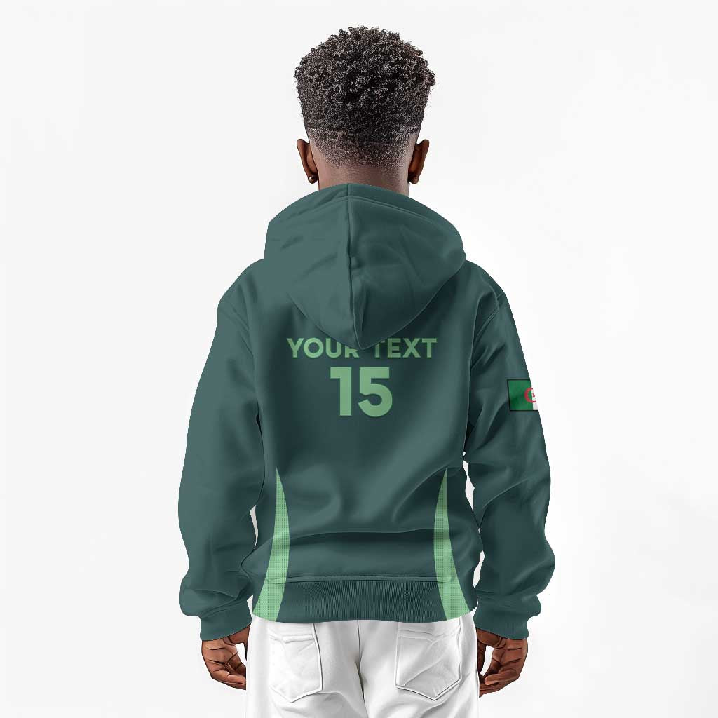 Algeria Football Custom Kid Hoodie Go Greens Go - African Pride