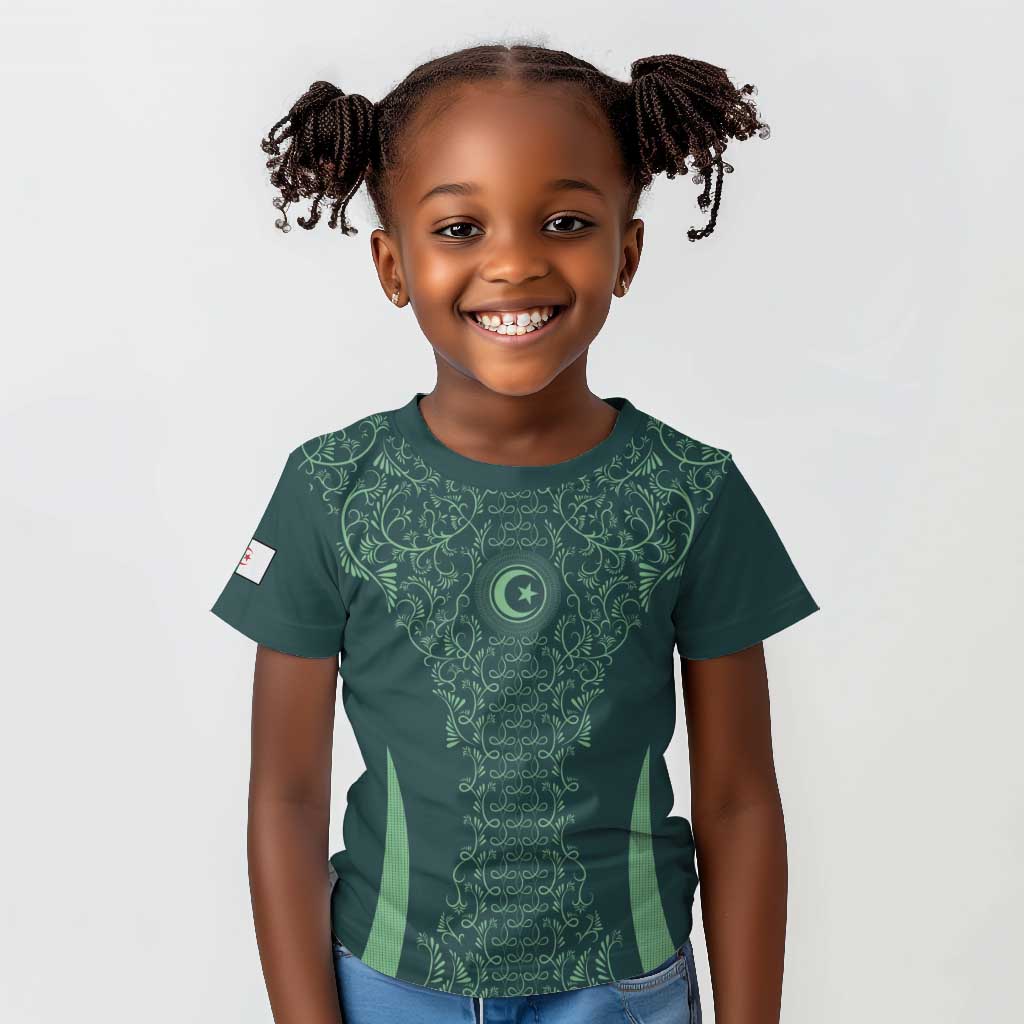 Algeria Football Custom Kid T shirt Go Greens Go - African Pride
