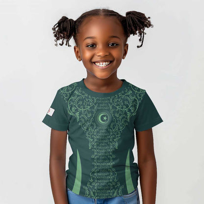 Algeria Football Custom Kid T shirt Go Greens Go - African Pride