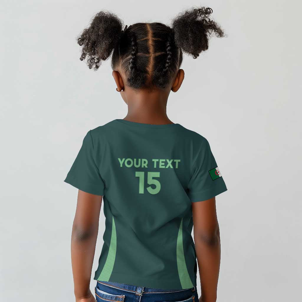 Algeria Football Custom Kid T shirt Go Greens Go - African Pride