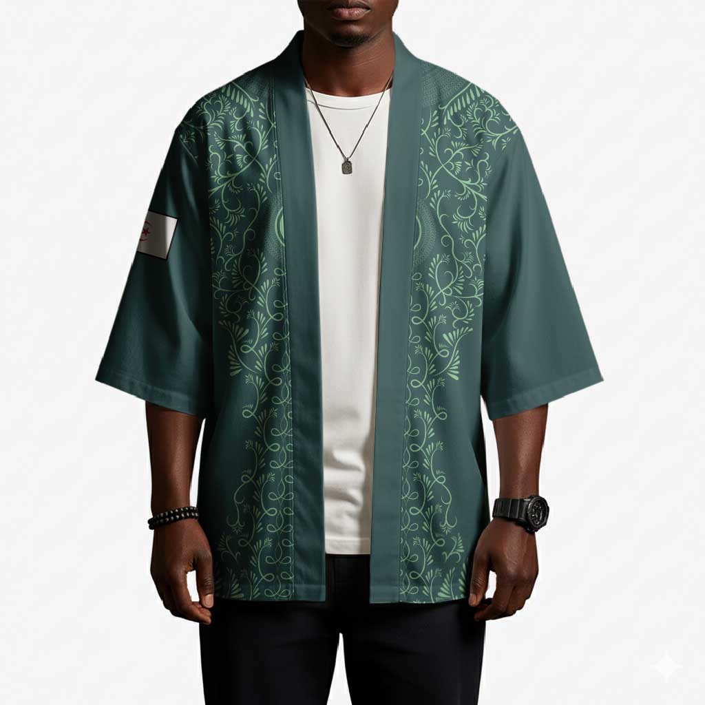 Custom Algeria Football Kimono Come On Greens