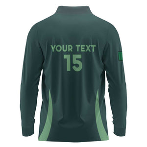Algeria Football Custom Long Sleeve Polo Shirt Go Greens Go - African Pride