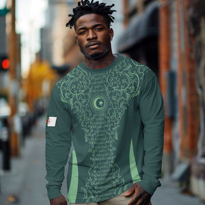 Algeria Football Custom Long Sleeve Shirt Go Greens Go - African Pride