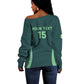 Algeria Football Custom Off Shoulder Sweater Go Greens Go - African Pride