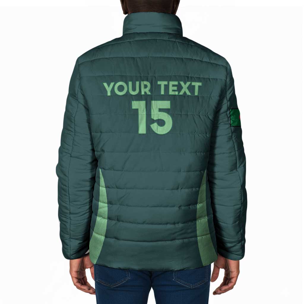 Custom Algeria Football Padded Jacket Come On Greens