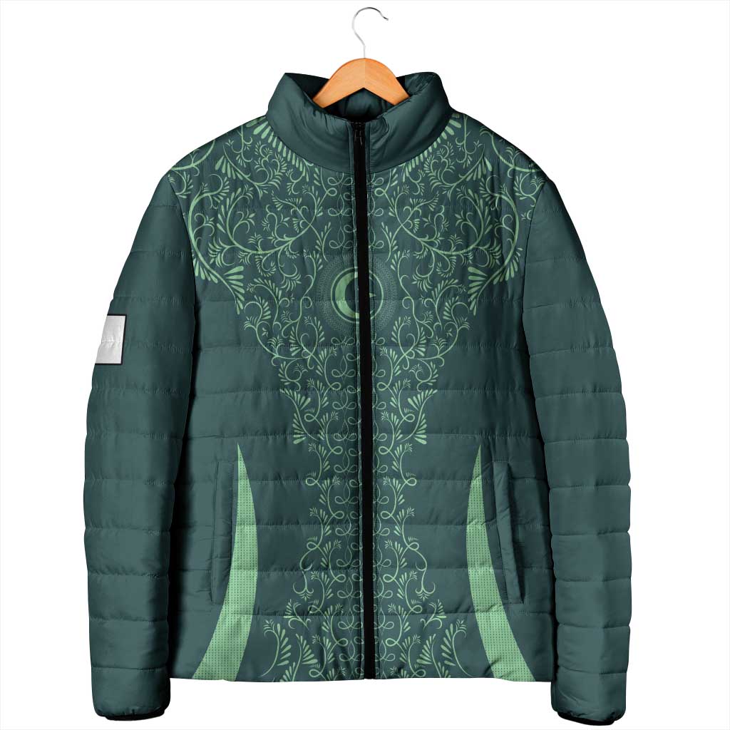 Custom Algeria Football Padded Jacket Come On Greens