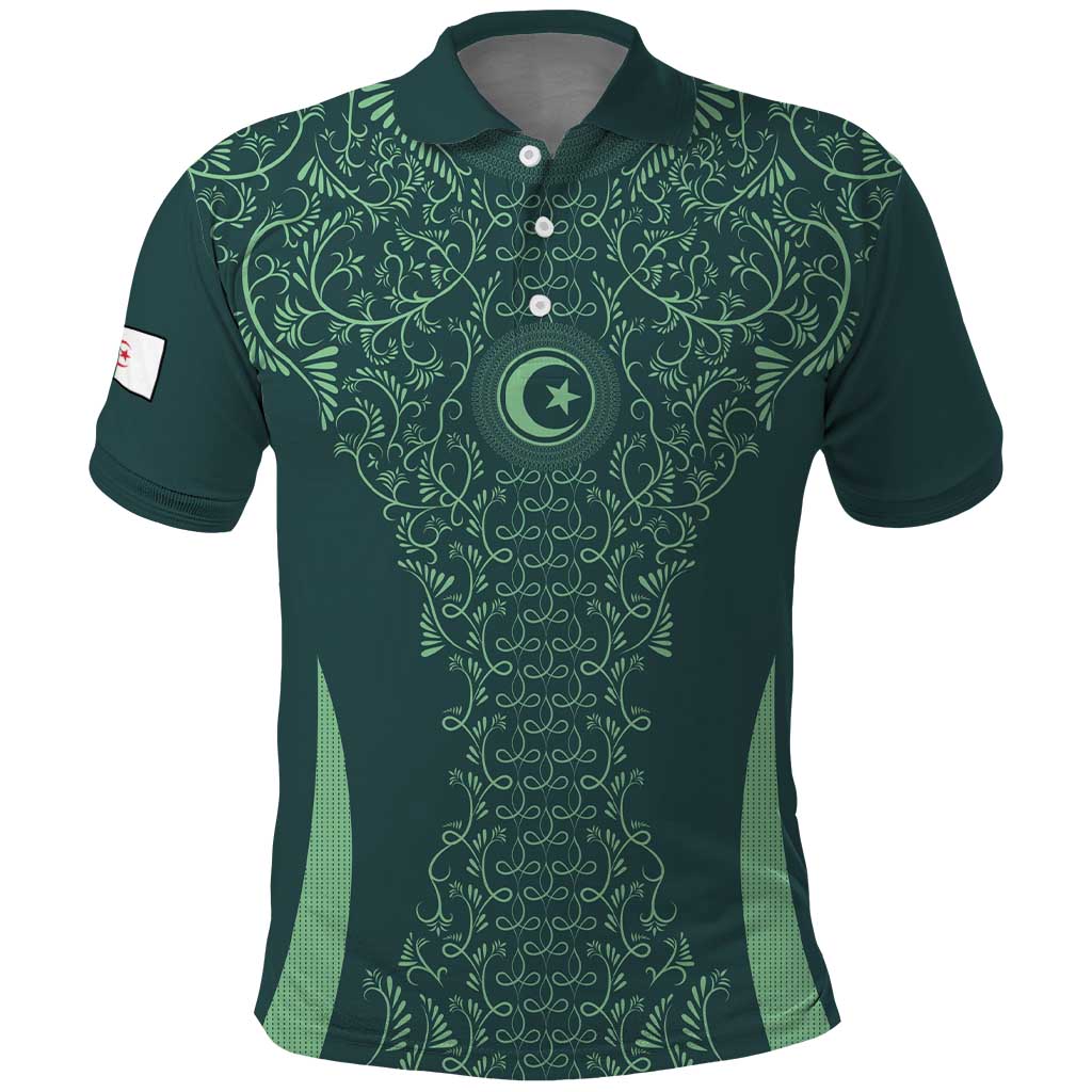 Algeria Football Custom Polo Shirt Go Greens Go - African Pride