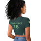 Algeria Football Custom Raglan Cropped T shirt Go Greens Go - African Pride