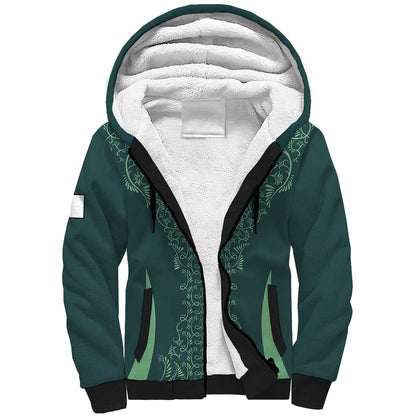 Algeria Football Custom Sherpa Hoodie Go Greens Go - African Pride
