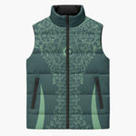 Custom Algeria Football Sleeveless Puffer Jacket Come On Greens