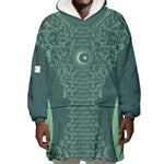 Algeria Football Custom Wearable Blanket Hoodie Go Greens Go - African Pride