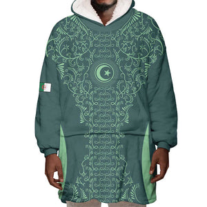 Algeria Football Custom Wearable Blanket Hoodie Go Greens Go - African Pride