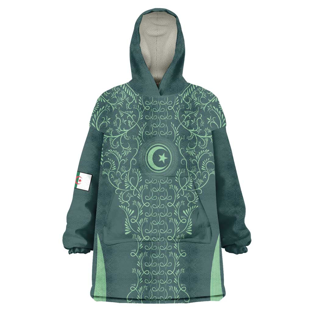 Algeria Football Custom Wearable Blanket Hoodie Go Greens Go - African Pride