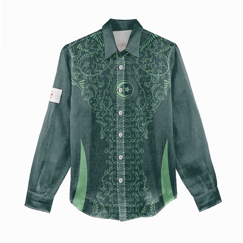 Algeria Football Custom Women Casual Shirt Go Greens Go - African Pride