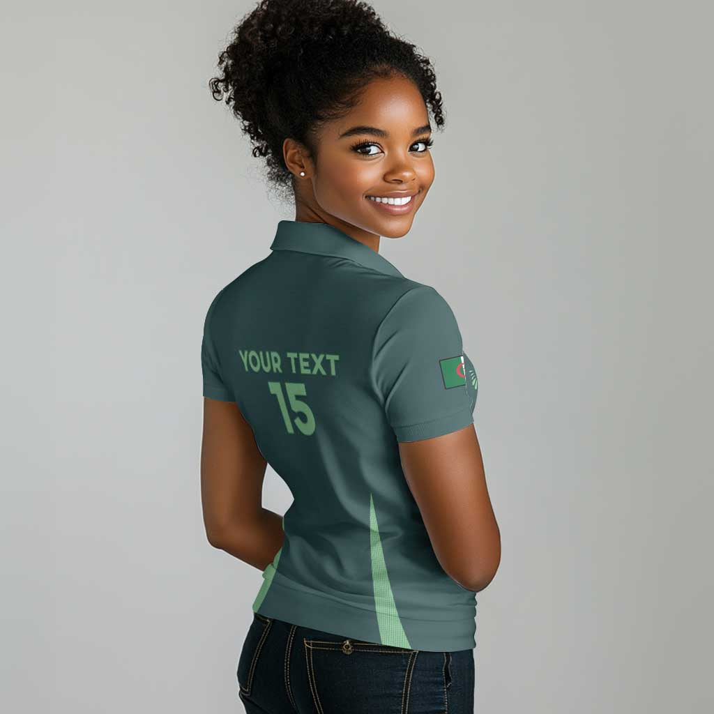 Algeria Football Custom Women Polo Shirt Go Greens Go - African Pride