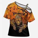 Personalized Halloween Egypt Mummy Cross Shoulder Shirt Trick or Treat