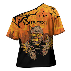 Personalized Halloween Egypt Mummy Cross Shoulder Shirt Trick or Treat