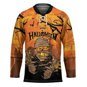 Personalized Halloween Egypt Mummy Hockey Jersey Trick or Treat