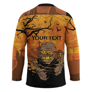 Personalized Halloween Egypt Mummy Hockey Jersey Trick or Treat