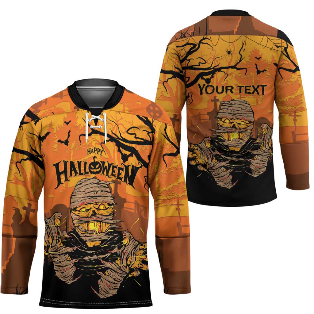 Personalized Halloween Egypt Mummy Hockey Jersey Trick or Treat