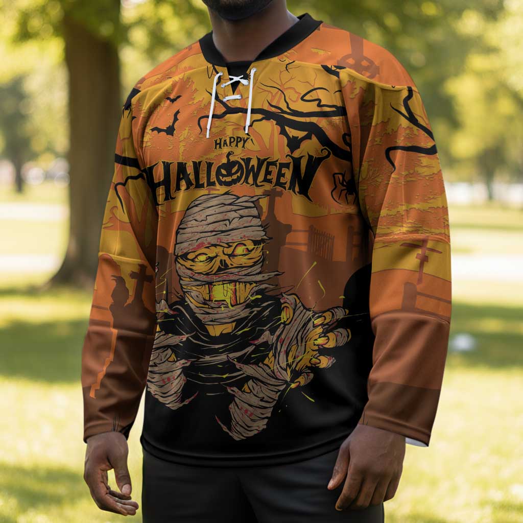Personalized Halloween Egypt Mummy Hockey Jersey Trick or Treat