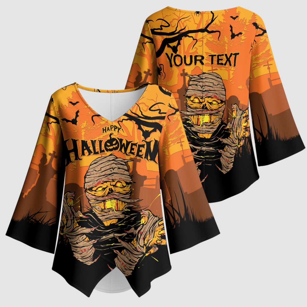 Personalized Halloween Egypt Mummy Kimono Sleeve Blouse Trick or Treat