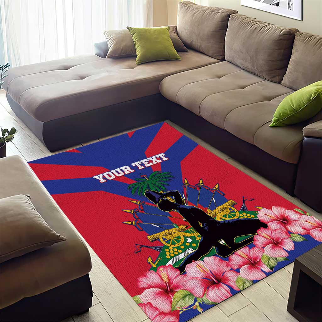 Personalised Happy Haiti Independence Day Area Rug Neg Marron - African Pride