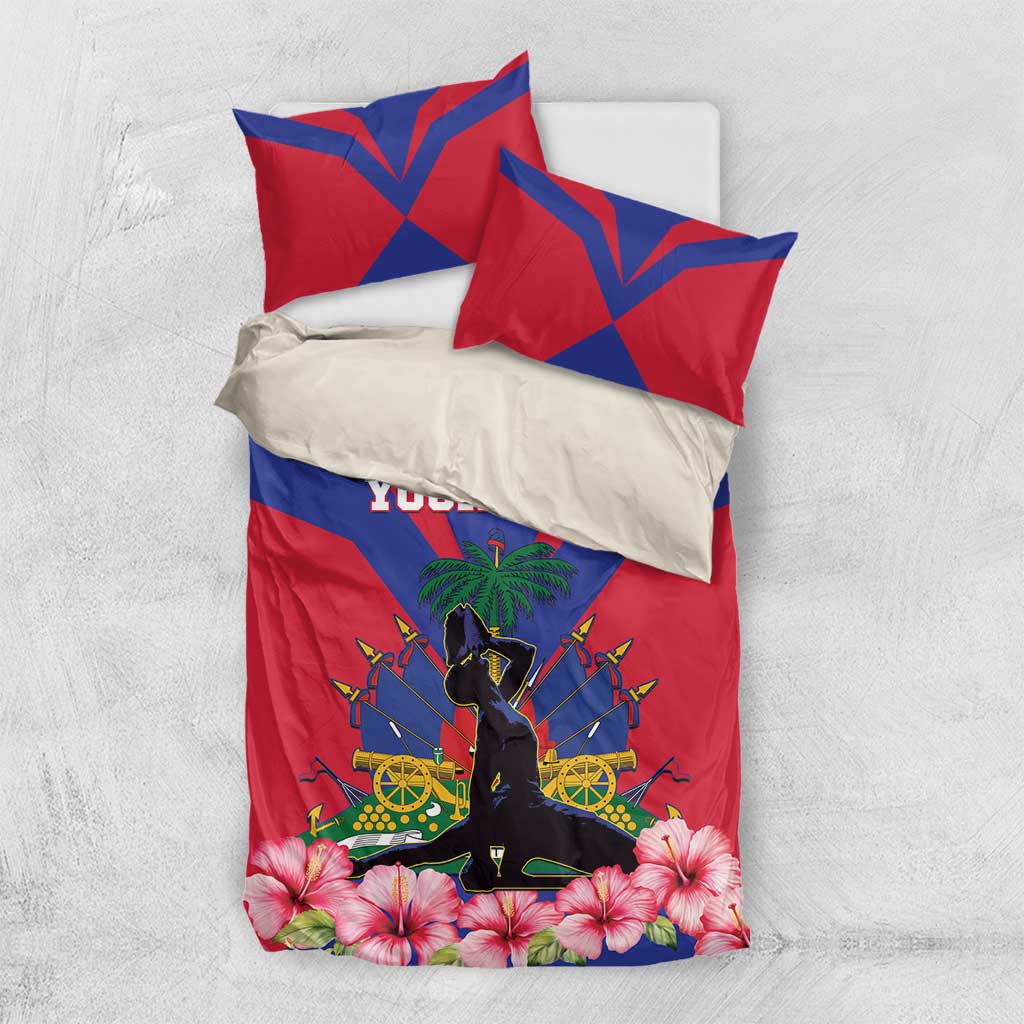 Personalised Happy Haiti Independence Day Bedding Set Neg Marron - African Pride