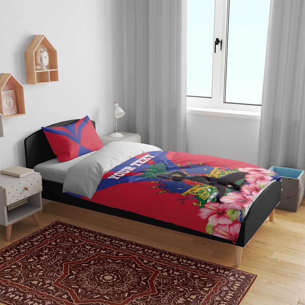 Personalised Happy Haiti Independence Day Bedding Set Neg Marron - African Pride