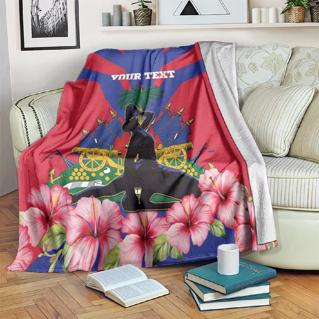 Personalised Happy Haiti Independence Day Blanket Neg Marron - African Pride