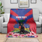 Personalised Happy Haiti Independence Day Blanket Neg Marron - African Pride