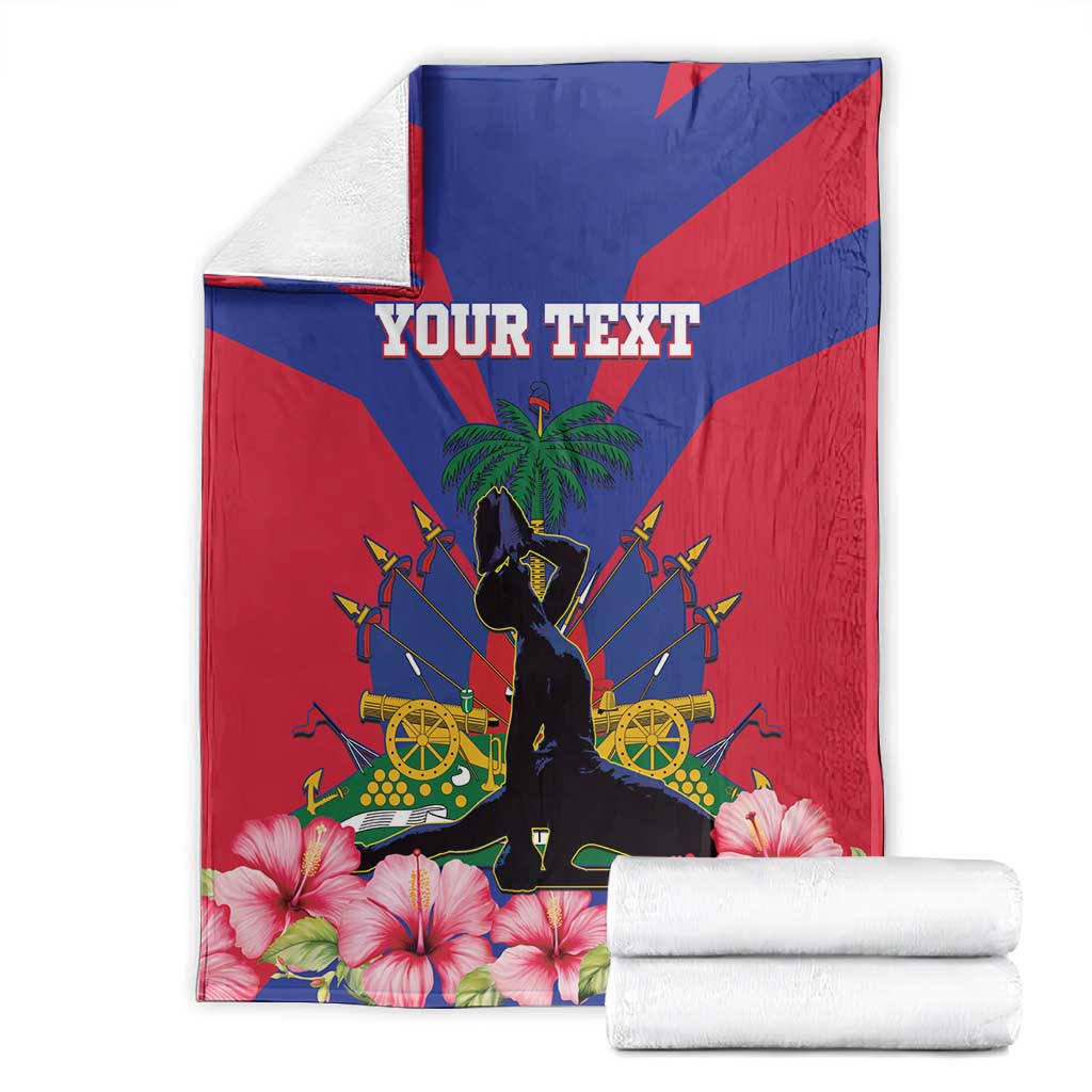 Personalised Happy Haiti Independence Day Blanket Neg Marron - African Pride