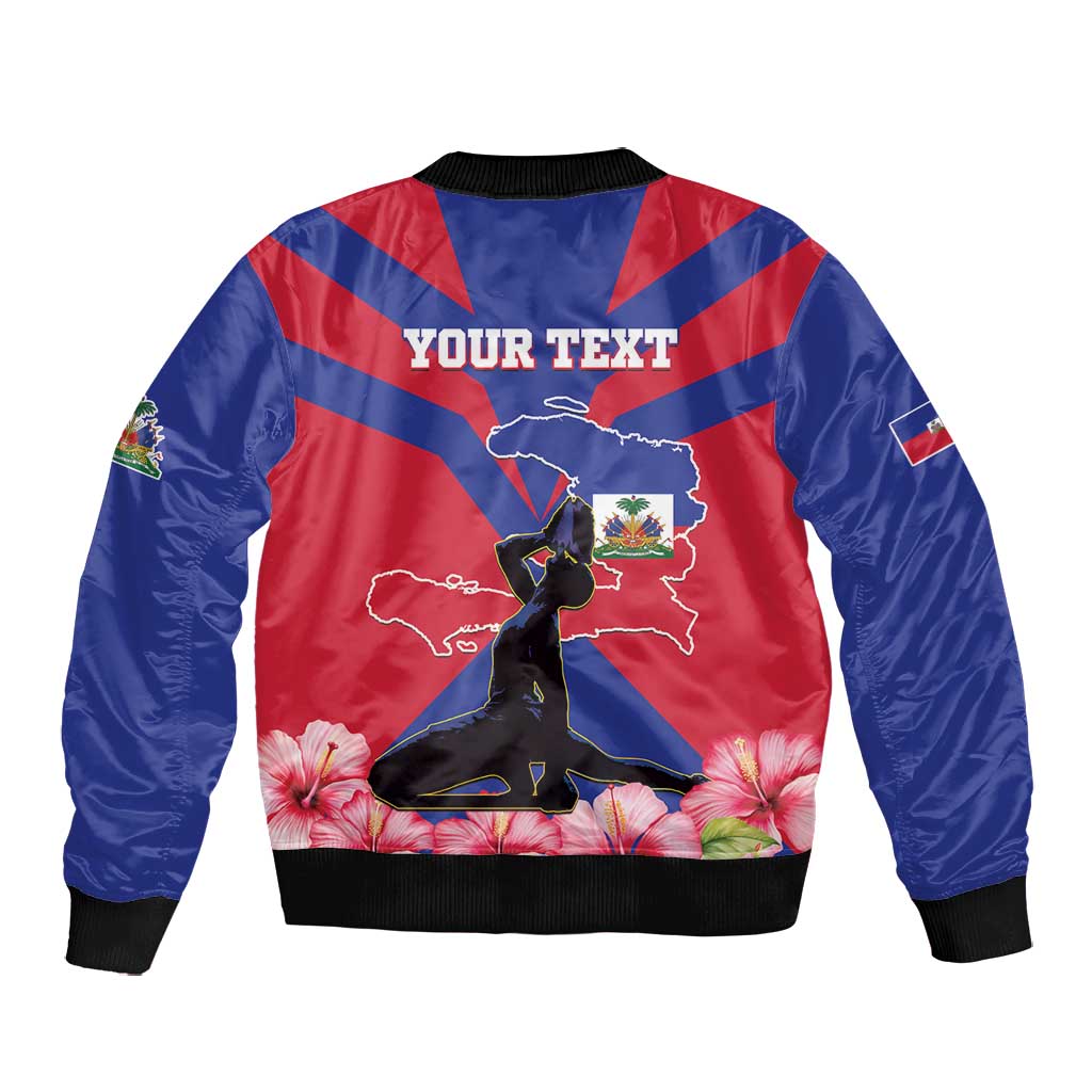 Personalised Happy Haiti Independence Day Bomber Jacket Neg Marron - African Pride