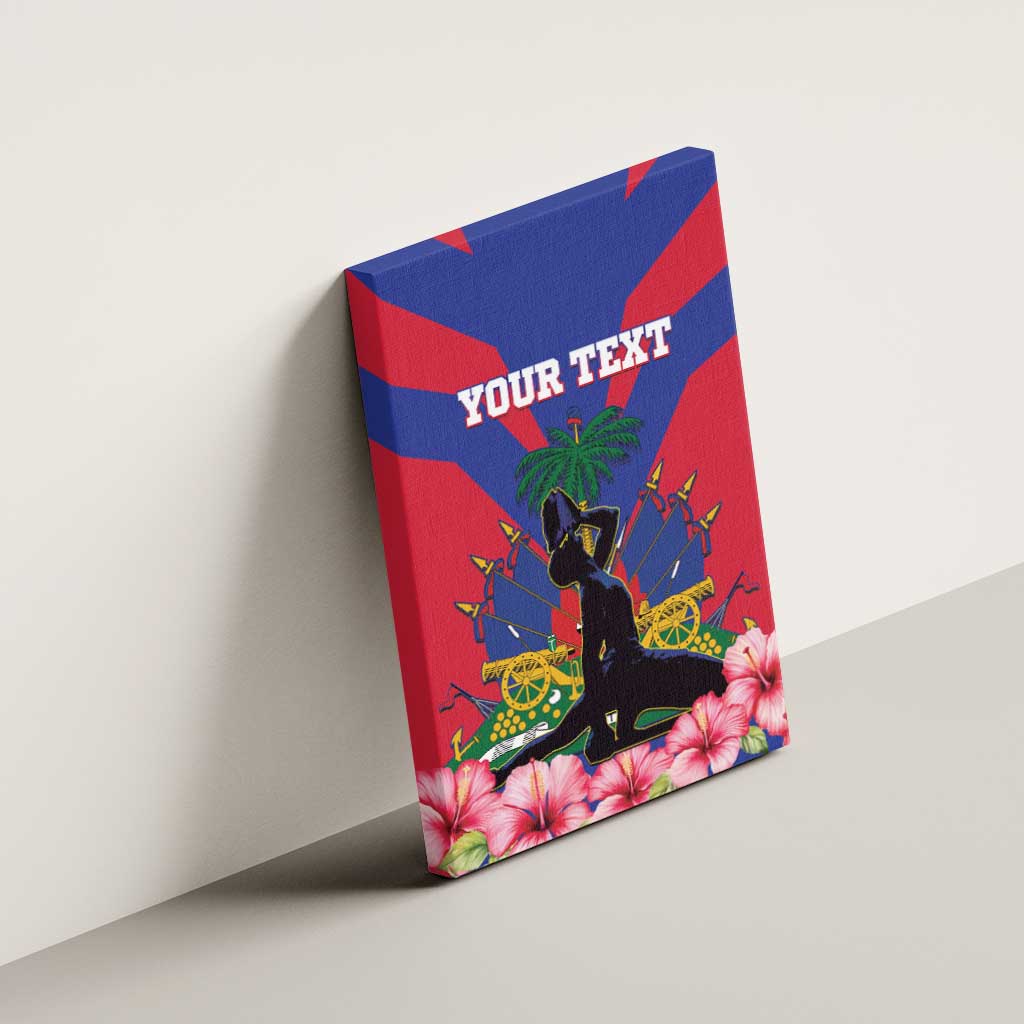 Personalised Happy Haiti Independence Day Canvas Wall Art Neg Marron - African Pride