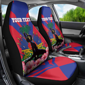 Personalised Happy Haiti Independence Day Car Seat Cover Neg Marron - African Pride